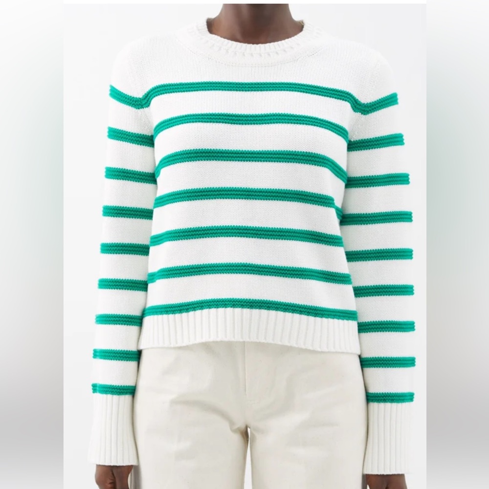 La Ligne Jill Striped Cotton Sweater XS